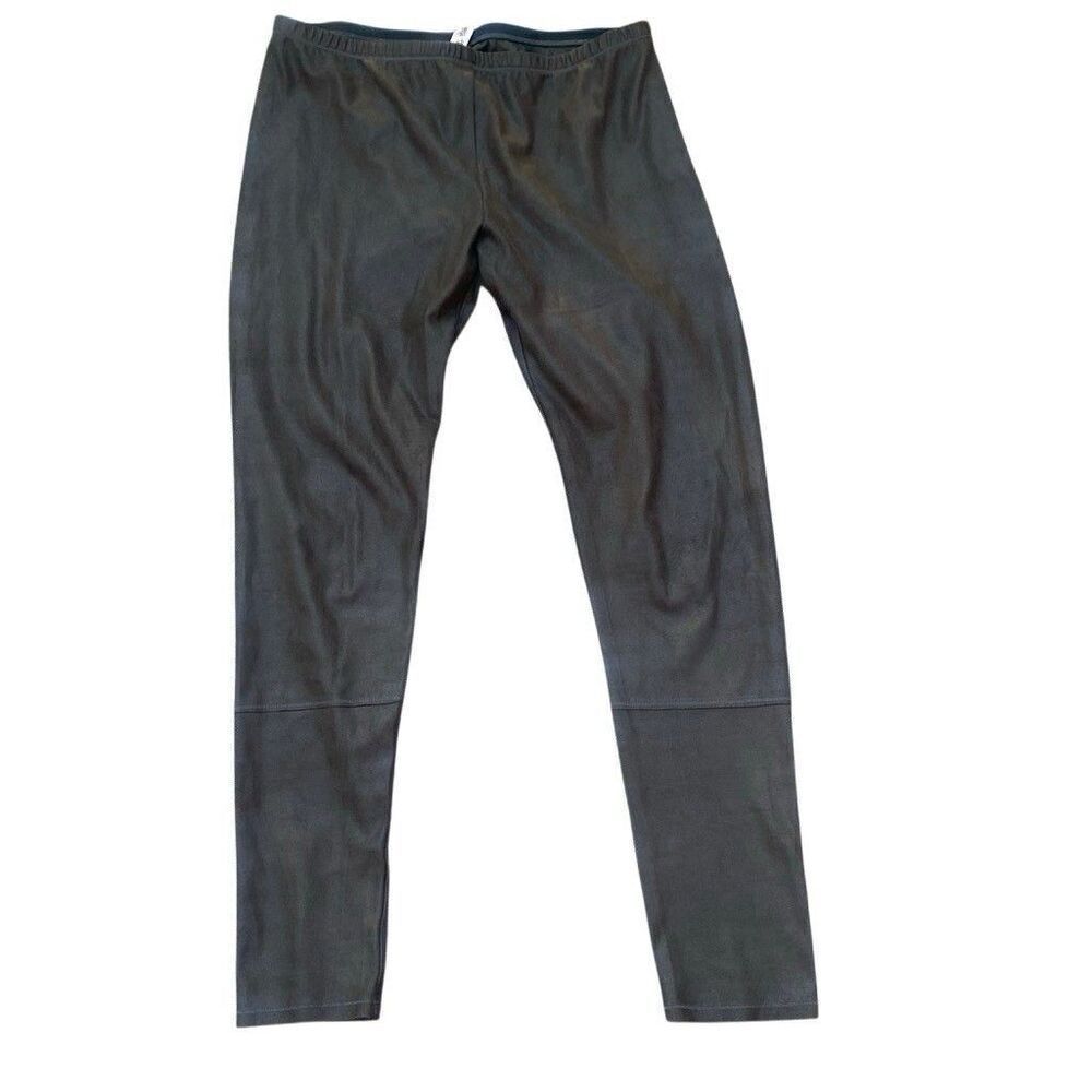 Pete & Greta Johnny Was Faux Suede Dark Brown Pull On Legging Pants Size Medium